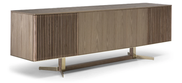 CAMPUS - Solid wood sideboard with doors by Natuzzi Italia - view 3